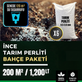 İnce perlit bahçe paketi 200 m² – 1.200 litre, 6 çuval