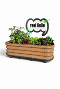 Tekerlekli ve Alt Tablalı Balkon ve Teras Sebze Yatağı 110x60x30 cm / 198 Litre