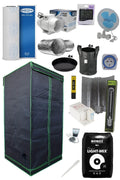 120x120x200 cm Hid kabin seti – geniş kabin, 600 W HPS ampul, reflektör ve karbon filtre fan seti