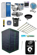 140x140x200 cm Eco kabin seti – büyük yetiştirme kabini, LED panel, fan seti ve kumaş saksılar