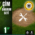 Çim onarım seti 1 m² – tohum, kapak toprağı ve besin bir arada yenileme kiti