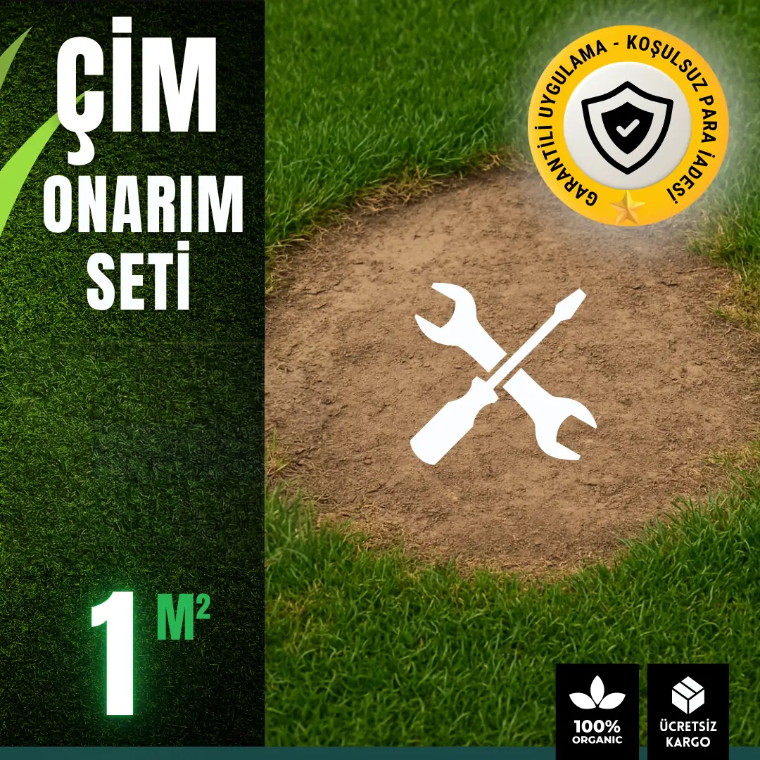 Çim onarım seti 1 m² – tohum, kapak toprağı ve besin bir arada yenileme kiti