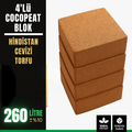 4'lü cocopeat blok – hindistan cevizi torfu, toplam 260 litre