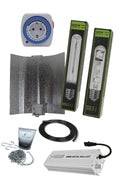 400 W elektronik balastlı HPS ve MH set – dimerli balast, iki ayrı ampul ve kablolu reflektör