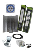 400 W Foton balastlı HPS ve MH set – balast kiti, iki ampul, reflektör ve zaman saati görseli