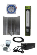 400 W manyetik kompakt balastlı HPS set – metal kasalı balast, sodyum ampul ve geniş reflektör
