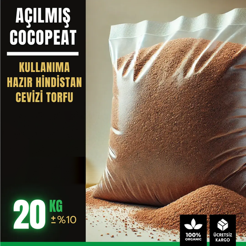 20 kg kullanıma hazır cocopeat torfu paketi – hindistan cevizi torfu