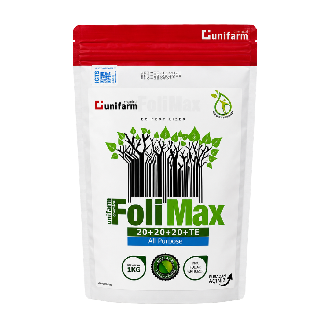 Unifarm FoliMax 20+20+20+TE 1 kg | Suda Çözünür NPK Yaprak Gübresi