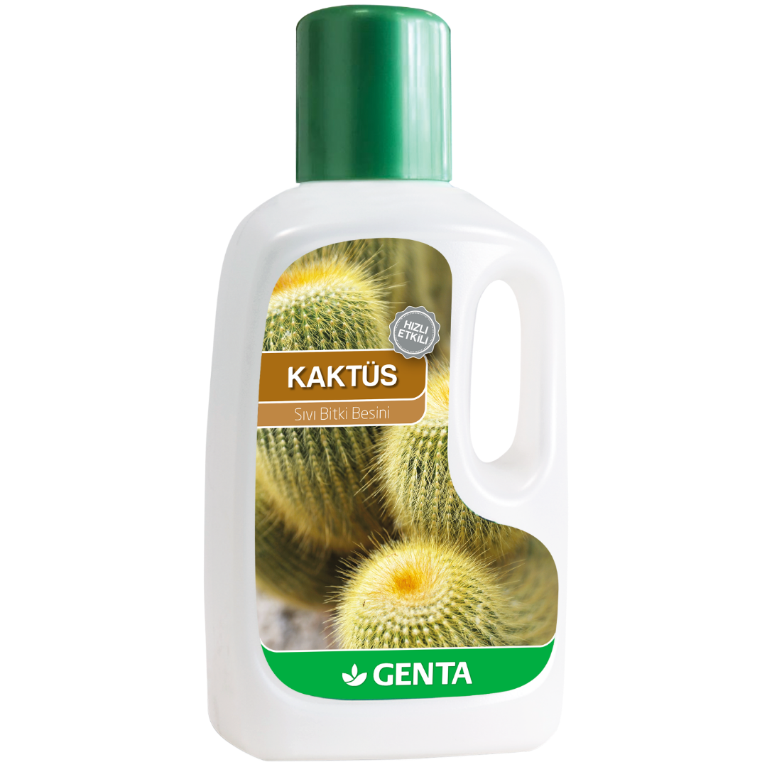 GENTA Kaktüs Sıvı Bitki Besini 500 ml – İz Elementli, Uzun Süreli Çiçeklenme ve Sağlam Kök Formülü - ambalajlı gübre ürünü görseli