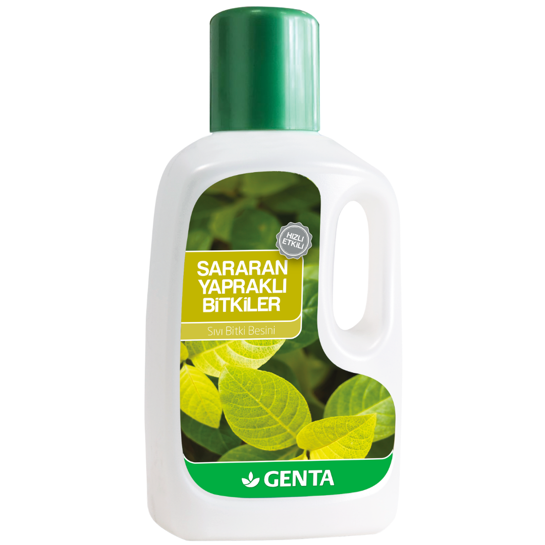 GENTA Sararan Yapraklı Çiçekler Sıvı Bitki Besini 500 ml – Klorofil Canlandırıcı, Uzun ve Yeşil Yapraklı Çiçek Formülü - ambalajlı gübre ürünü görseli