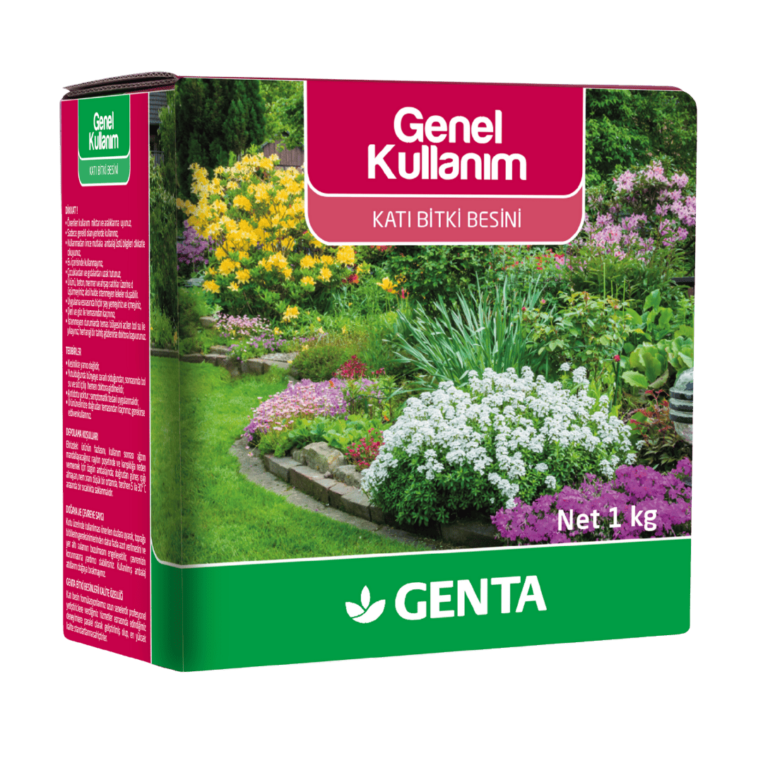 GENTA genel kullanım katı bitki besini 1 kg - saksı ve bahçe bitkileri için