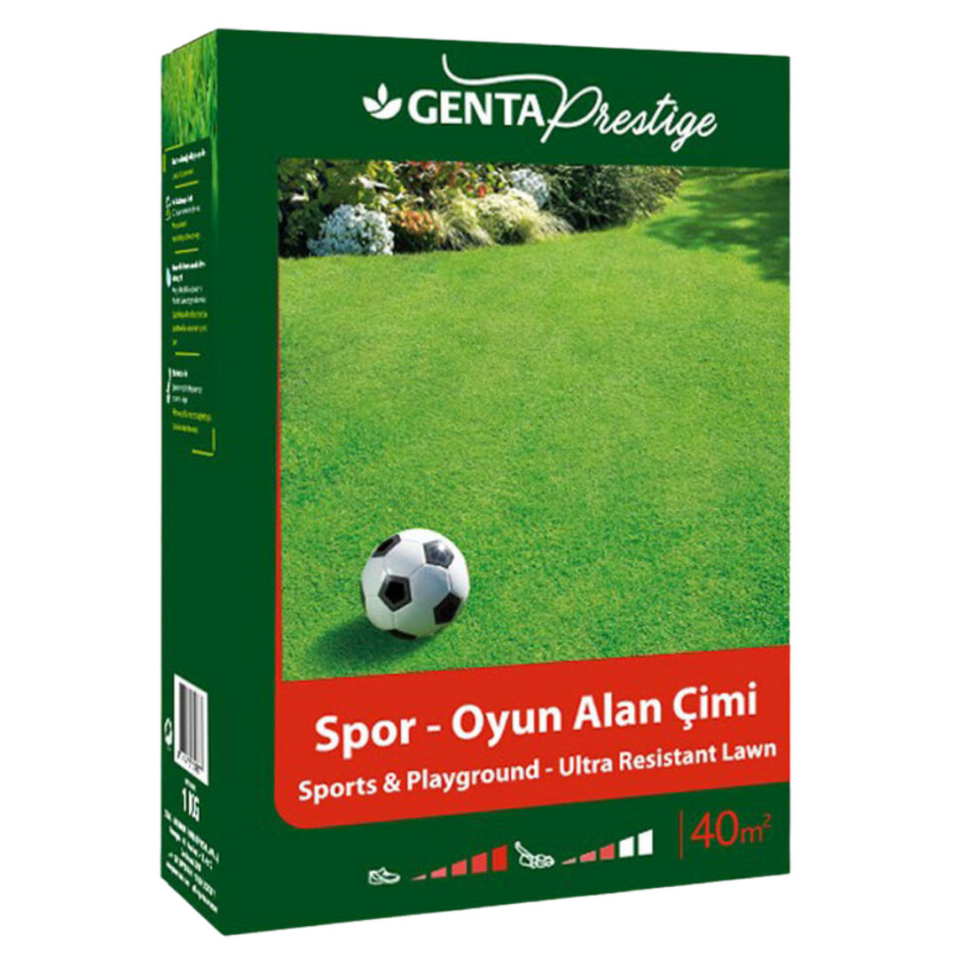 Genta Prestige Spor ve Oyun Alanı Çim Tohumu 1 Kg - Basılmaya Ekstra Dayanıklı - ambalajlı tohum ürünü görseli