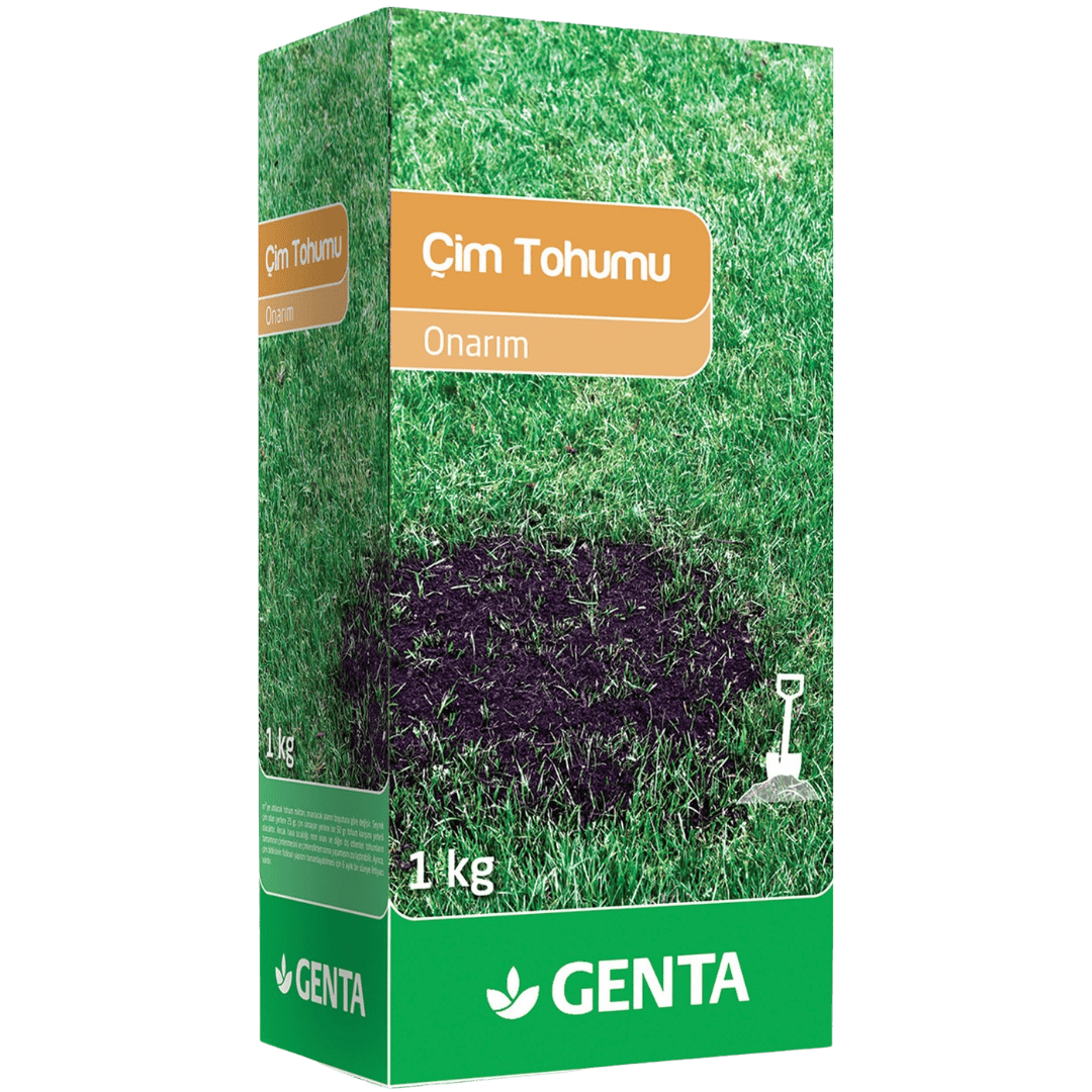 Genta onarım çim tohumu 1 kg ambalajı – kuruyan alanları yenilemek için