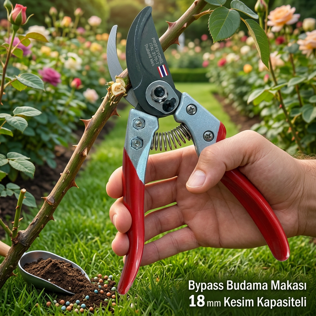 ITAL 3170-1 Bypass Budama Makası 18 mm - ürünün ambalaj ve kullanım görünümü 1