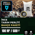 İnce perlit bahçe paketi 100 m² – 600 litre, 3 çuvallı giriş boyu