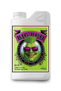 Big Bud 1 litre beyaz plastik şişe – parlak yeşil etiket, mor Big Bud yazısı ve vidalı kapak