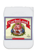 CarboLoad 10 litre beyaz bidon – krem rengi etiket, kırmızı bantlı figürlü ön yüz ve kulplu gövde