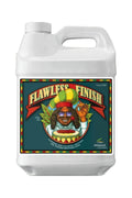 Flawless Finish 500 ml beyaz plastik şişe – koyu yeşil figürlü etiket, kulplu gövde, ölçekli yüzey
