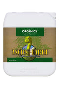 Ancient Earth 5 litre beyaz kulplu bidon – kahverengi kraft etiket, yeşil OG Organics bandı, yılan çizimi