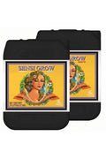 Sensi Grow Part A ve Part B 20 litrelik siyah bidonlar – sarı etiket, altın çerçeve, büyük gövdeli kap