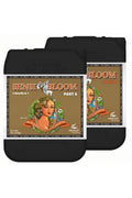 Sensi Coco Bloom Part A ve Part B 20 litrelik siyah bidonlar – kahverengi etiket, büyük gövde, kapaklı
