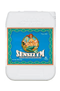 Sensizym 10 litre beyaz bidon – mavi etiket, yeşil pullu çerçeve, deniz kızı çizimi, kulplu gövde