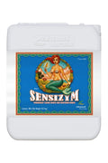 Sensizym 20 litre beyaz bidon – mavi etiket, yeşil çerçeveli deniz kızı görseli, büyük gövde, kapaklı