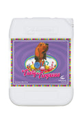 Tasty Terpenes 10 litre beyaz bidon – mor etiket, renkli kenarlı köpek çizimi, kulplu geniş gövde