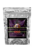 Voodoo Juice Plus Tablet 10x1 gr gümüş folyo ambalaj – siyah mor etiket, kuru kafa çizimli ön tasarım