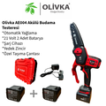 Olivka AE004 Akülü Budama Testeresi - ürünün ambalaj ve kullanım görünümü 1