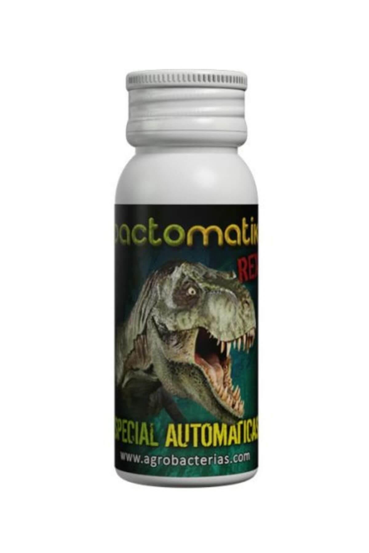 Agrobacterias Bactomatik 10 g – kapaklı kutuda toz ürün ve Agrobacterias logolu renkli ürün etiketi