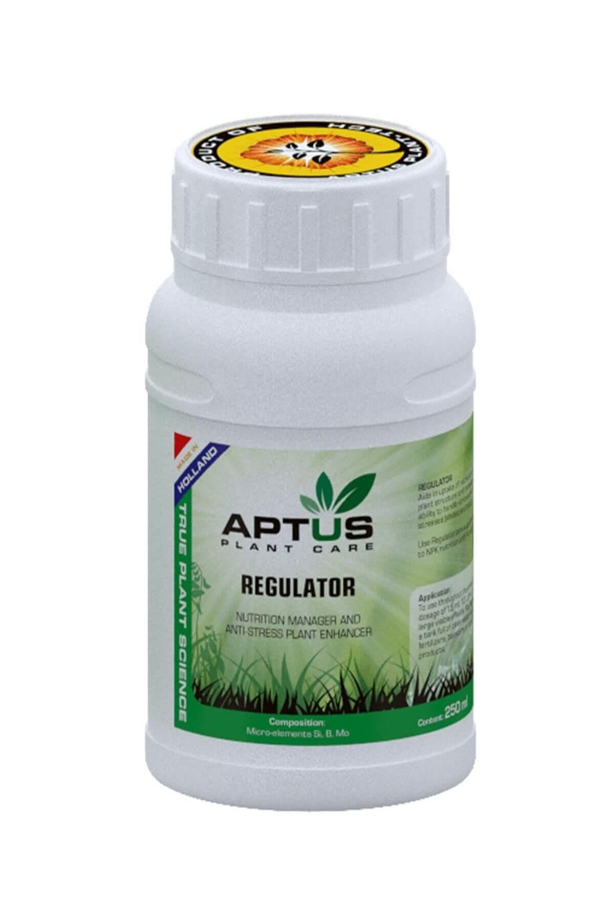 Aptus Regulator 250 ml – büyük boy koyu renkli şişe ve Aptus Holland logolu ürün etiketi