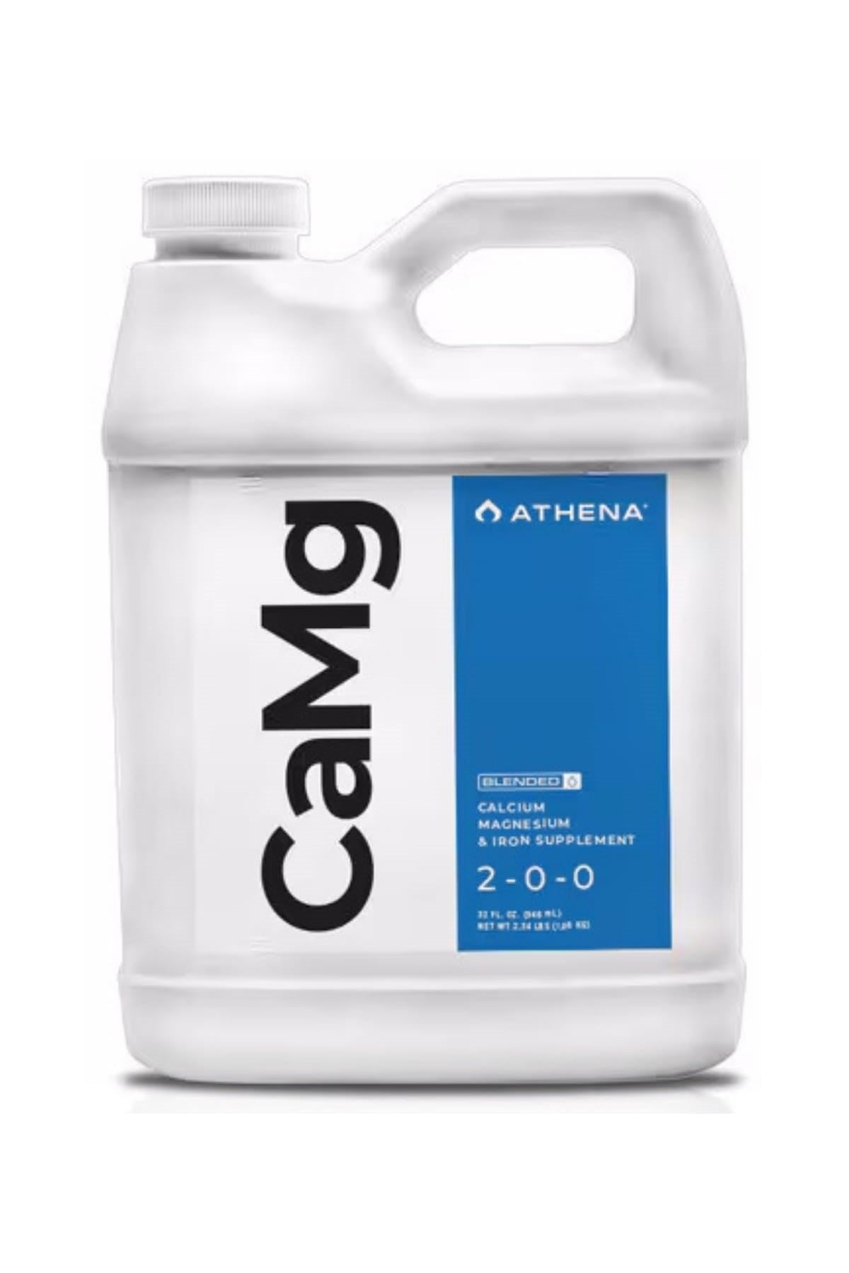 Athena CaMg 940 ml – beyaz plastik şişe, Athena logosu ve CaMg yazılı renkli ürün etiketi