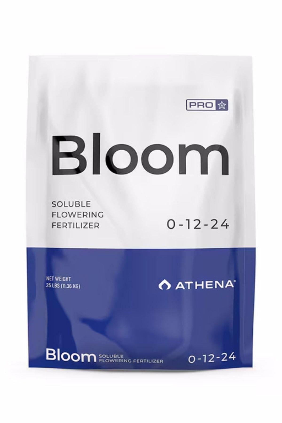 Athena Pro Bloom 11,33 kg – beyaz kova ambalaj, Athena logosu ve Pro Bloom yazılı ürün etiketi