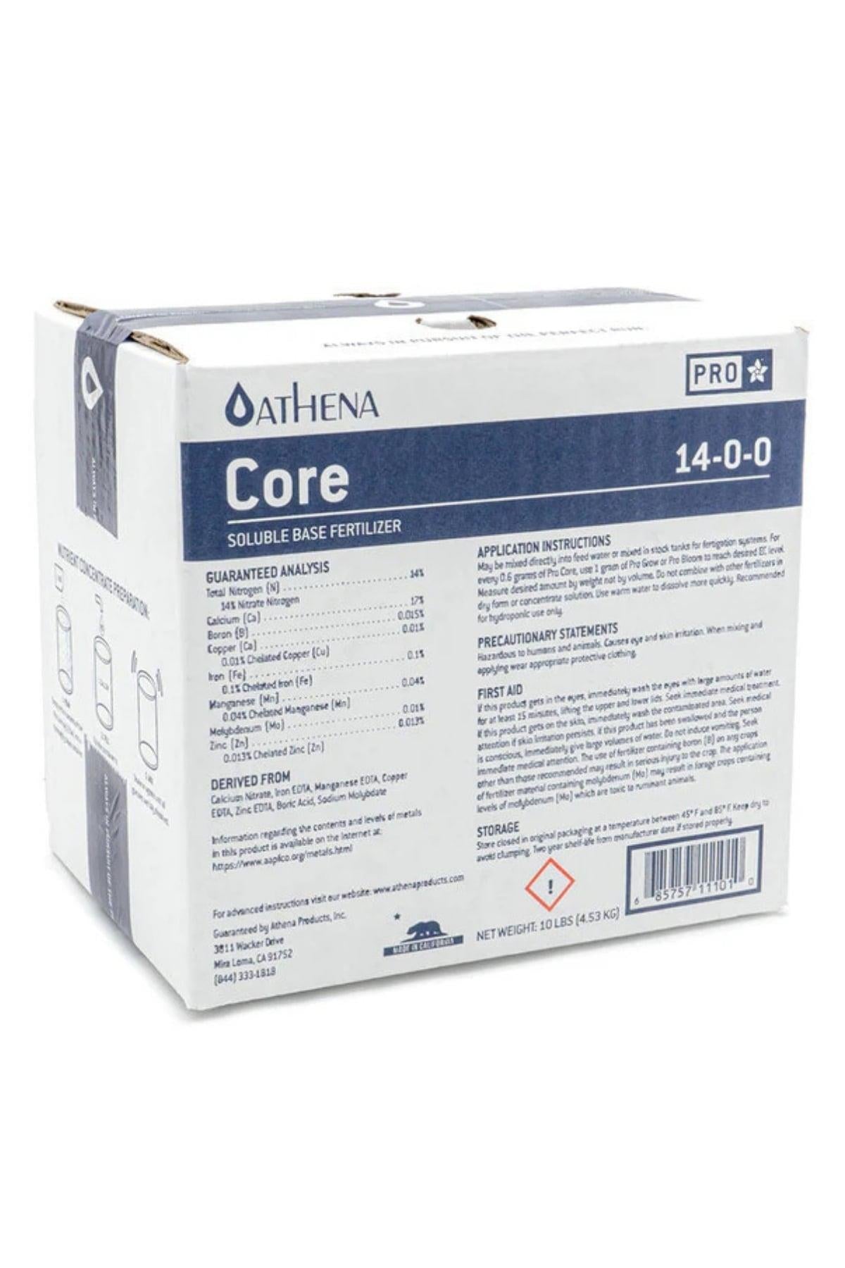 Athena Pro Core 4,5 kg – beyaz kutu ambalaj, Athena logosu ve Pro Core yazılı renkli etiket