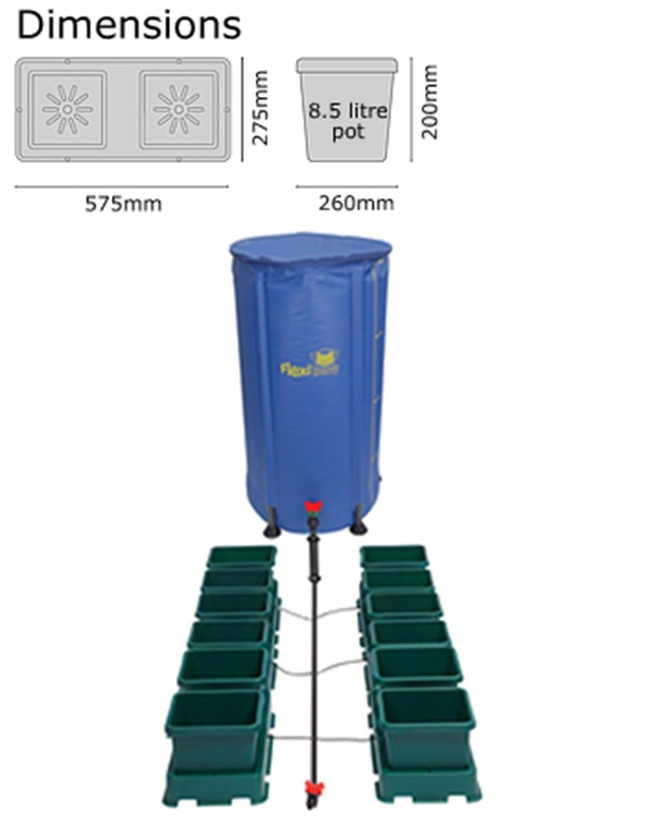 easy2grow Pompasız Sulama Seti AutoPot – 8,5 L Saksılı, 12–100 Saksı