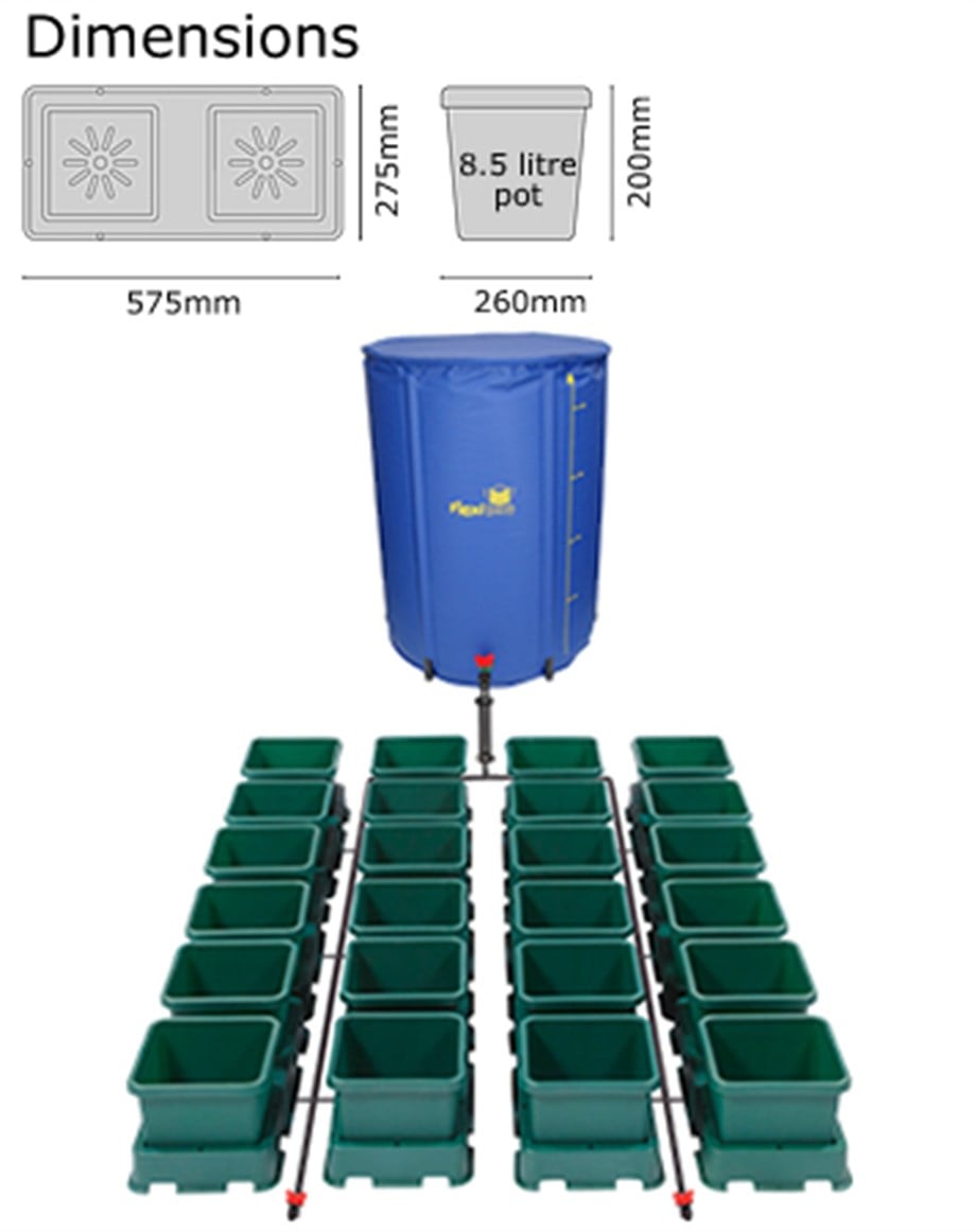 easy2grow Pompasız Sulama Seti AutoPot – 8,5 L Saksılı, 12–100 Saksı