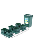 AutoPot Easy2Grow 6 saksılı kit – altı saksı, üç ikili tepsi, su deposu ve hortum bağlantıları