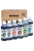 All Pack Indoor 500 ml – kraft kutu ve önünde altı adet 500 ml Biobizz şişesi sıralı biçimde