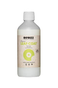 Leaf Coat 1 litre açık renkli şişe – bej kraft etiket, yeşil daire simgesi, beyaz vidalı kapak