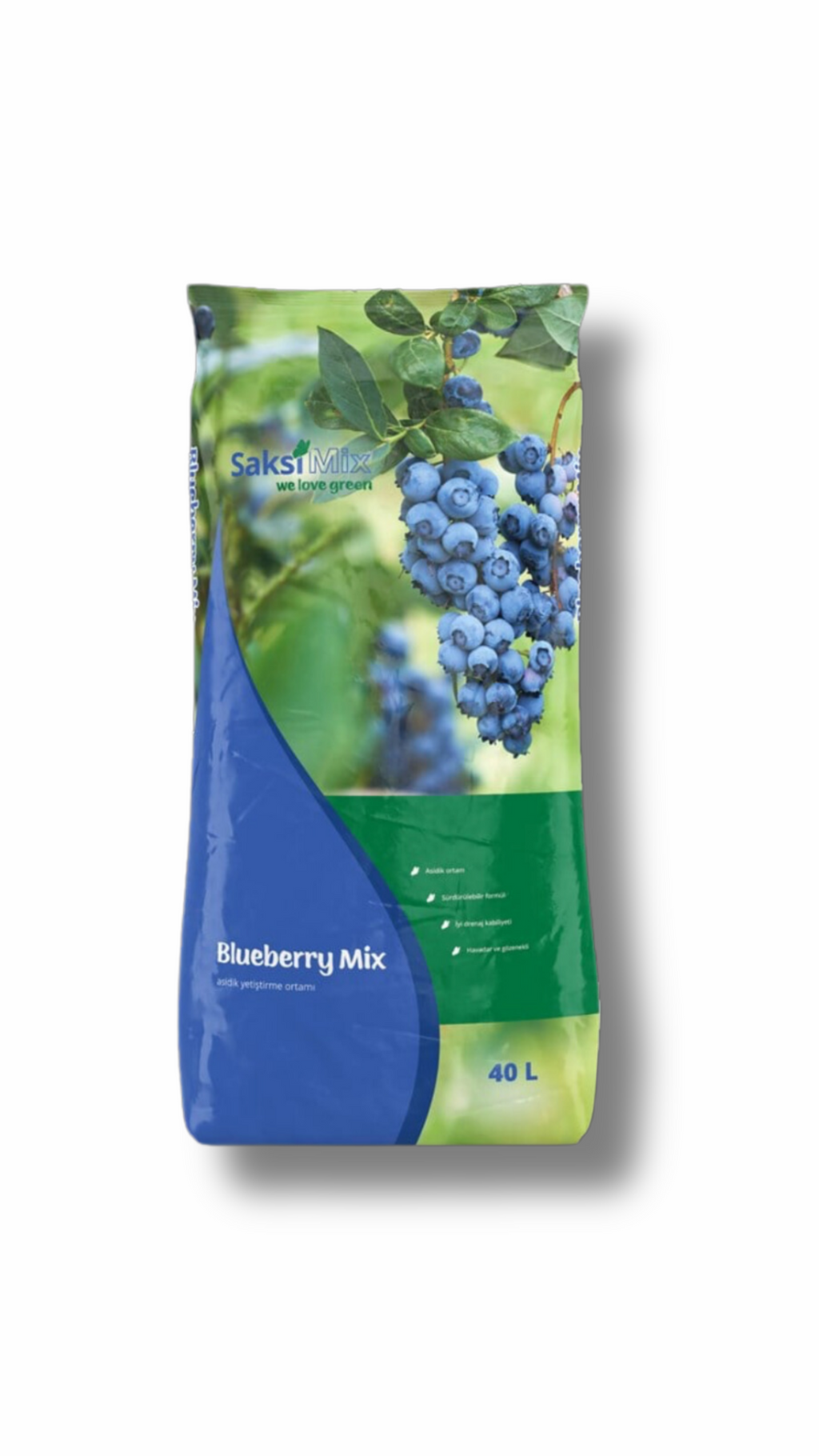 Asit Sever Bitkiler İçin Torf Harcı Saksı Mix Blueberry Mix – pH 3,8–4,8, 40 Litre