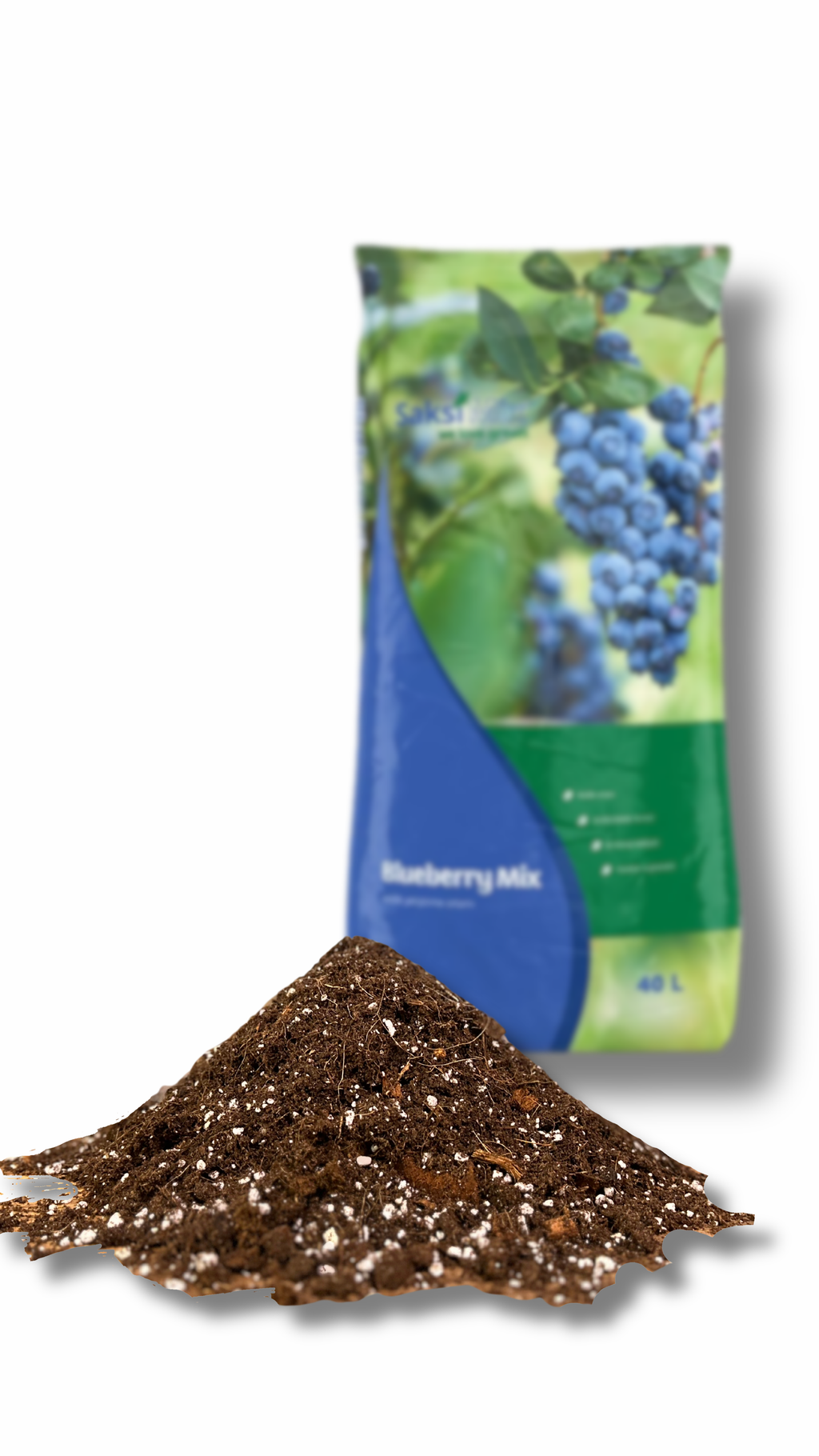 Asit Sever Bitkiler İçin Torf Harcı Saksı Mix Blueberry Mix – pH 3,8–4,8, 40 Litre