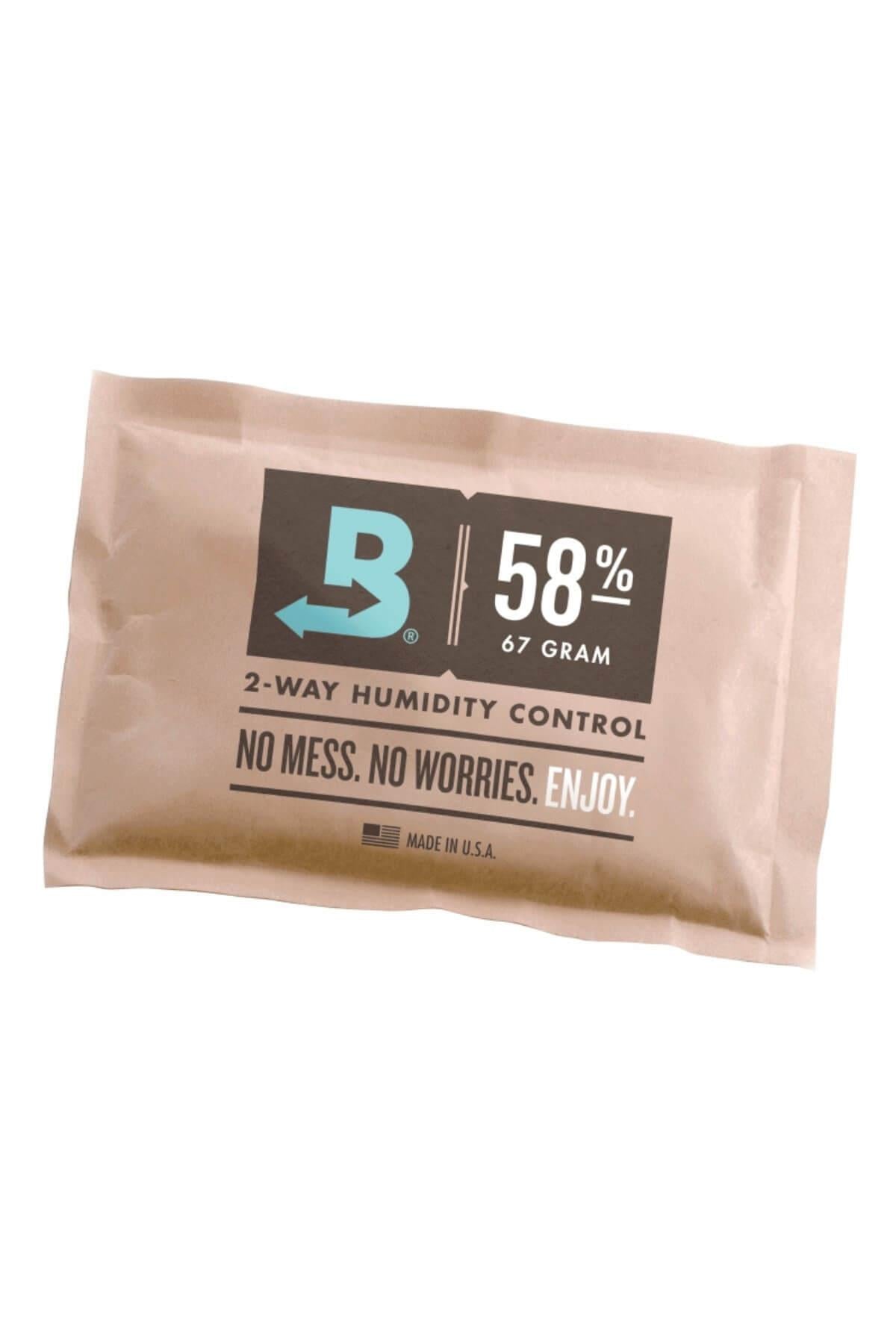 Boveda %58 nem regülatörü 67 g – orta boy beyaz nem paketi ve Boveda markalı ambalaj görseli