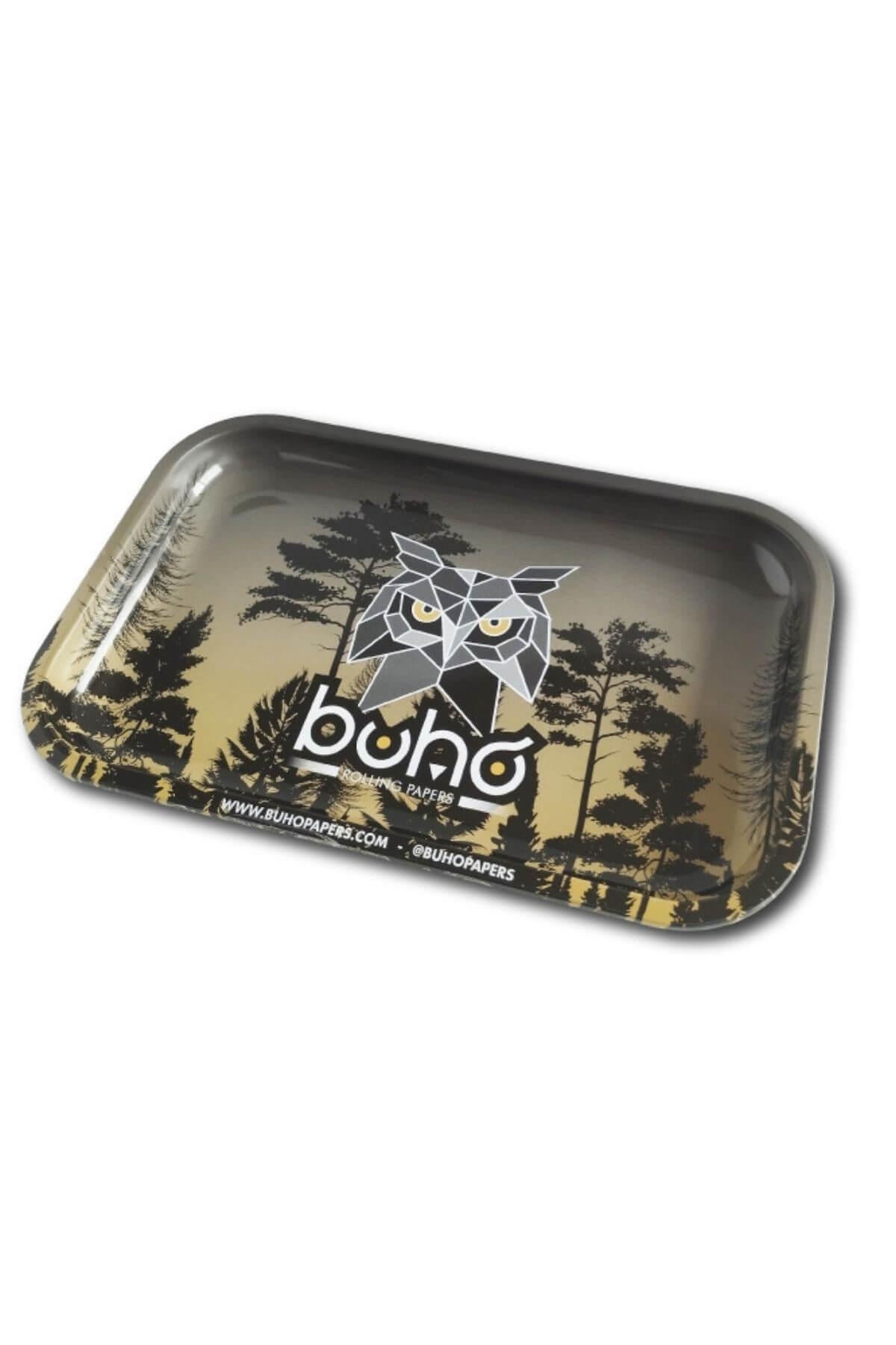 Büyük metal tepsi Buho Bosque Alba – 27x16 cm alüminyum tepsi ve orman temalı renkli baskısı