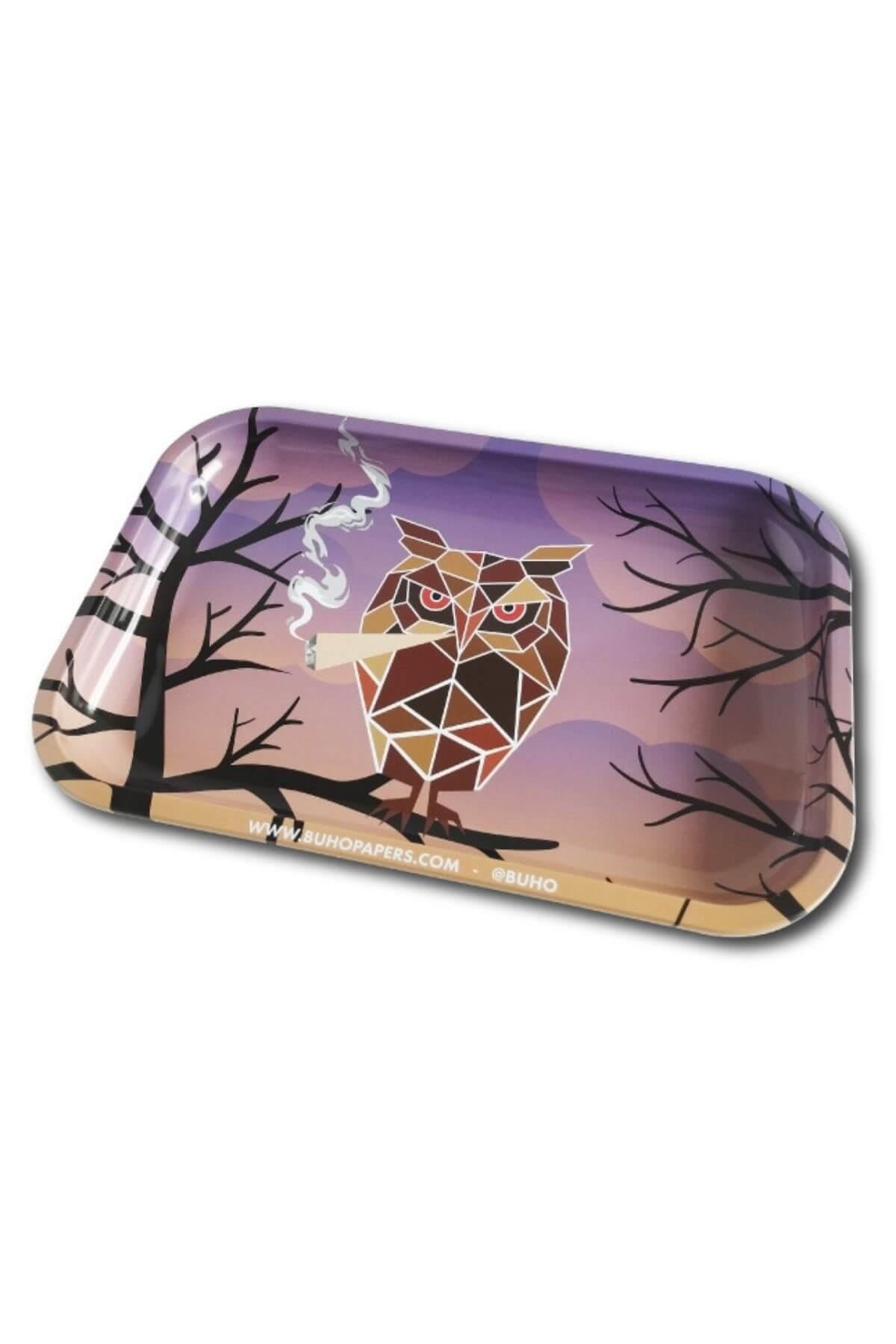 Büyük metal tepsi Buho Fumeta – 27x16 cm alüminyum tepsi, renkli baskısı ve yuvarlatılmış köşeleri