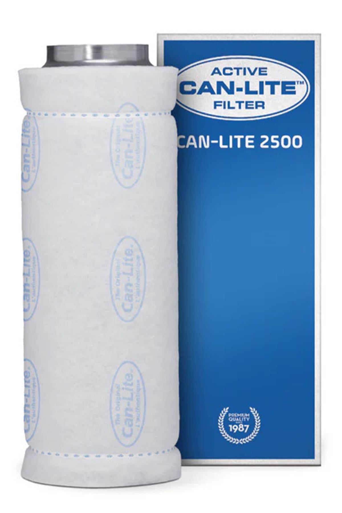 Can Lite karbon filtre 2750 m³ – silindirik gövde, dış yüzeyinde bez ön filtre kılıfı ve metal flanş