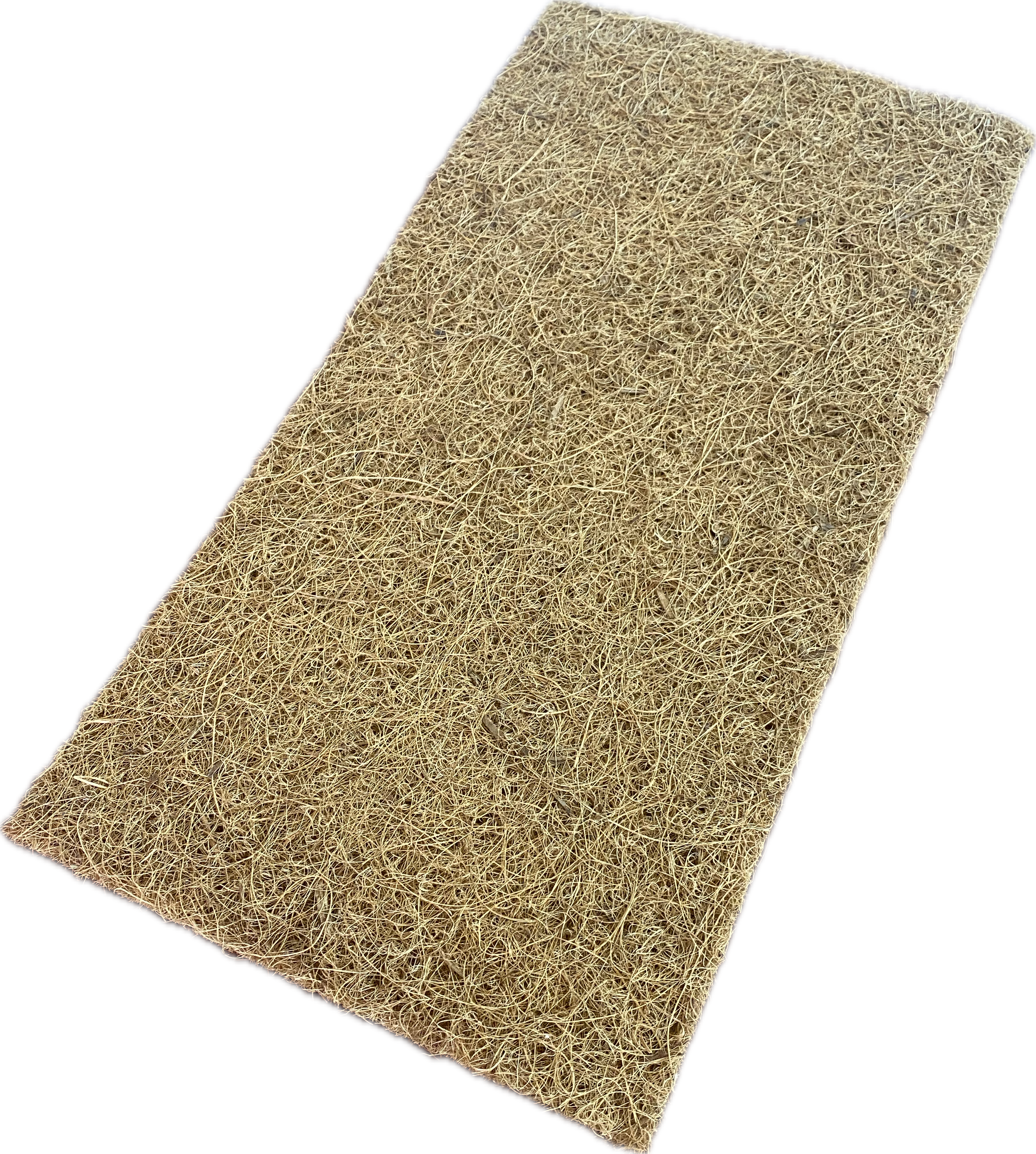 Kuru hindistan cevizi lifi mikro yeşillik matı – 50x25 cm dikdörtgen, açık dokulu bej lif pedi