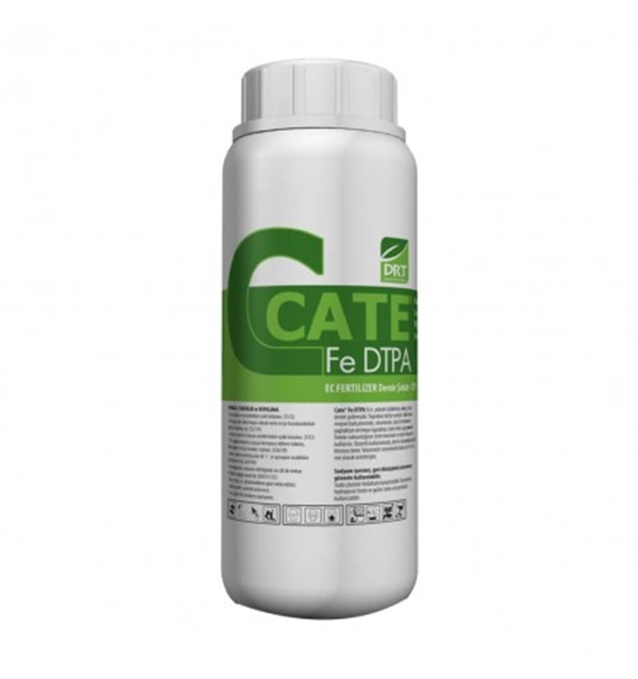 Şelatlı Sıvı Demir DRT Cate Fe DTPA – %6 Fe, Topraksız Tarım ve Damla Sulama, 1 Litre