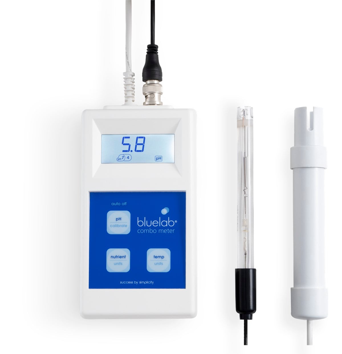 Bluelab Combo Meter Üçü Bir Arada Ölçer – pH, İletkenlik ve Sıcaklık, 2 m Problu