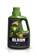 Emerald Harvest Bloom 3,79 litre – koyu yeşil kulplu şişe, mor çerçeveli etiket ve beyaz BLOOM yazısı